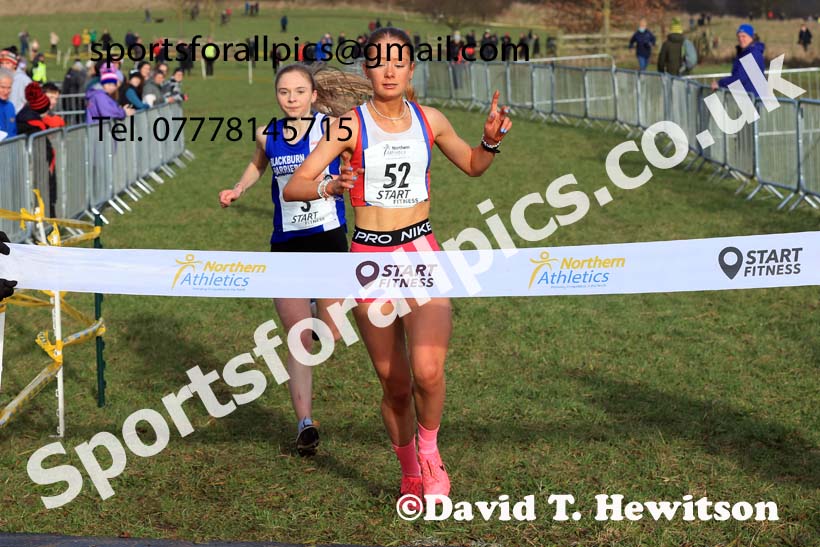 Junior Womens 2024 Northern Cross Country Champs., Sedgefield. Photo: David T. Hewitson/Sports for All Pics